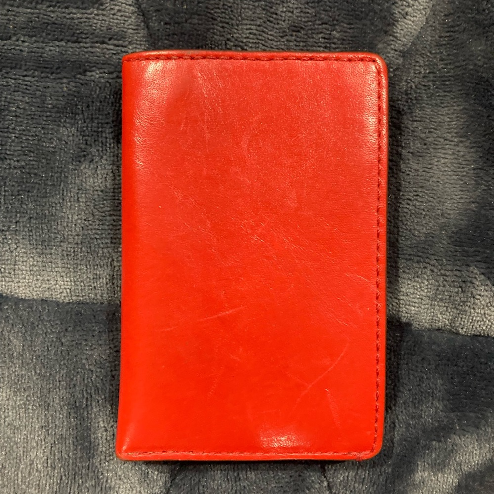 Jack Spade slim red leather wallet